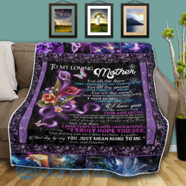 To My Loving Mother Blanket Quilt Product Photo