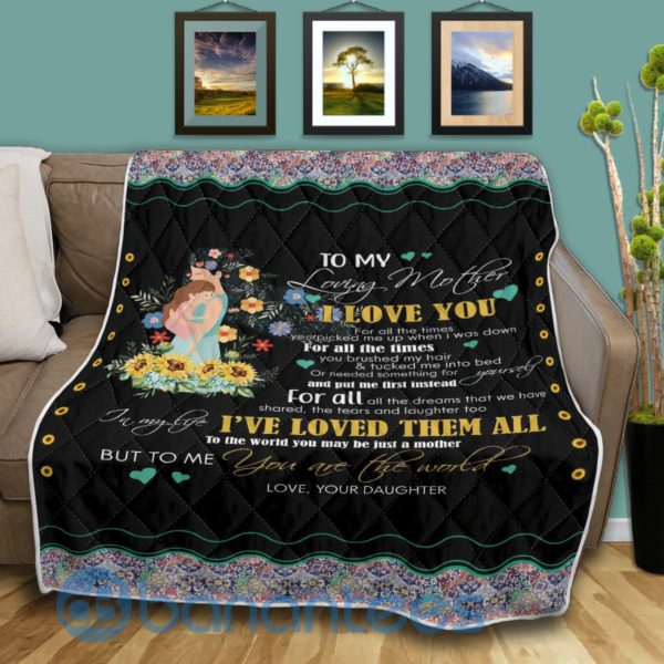To My Loving Mother I Love You Blanket Quilt Product Photo