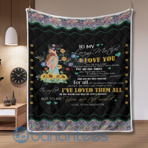 To My Loving Mother I Love You Blanket Quilt Product Photo