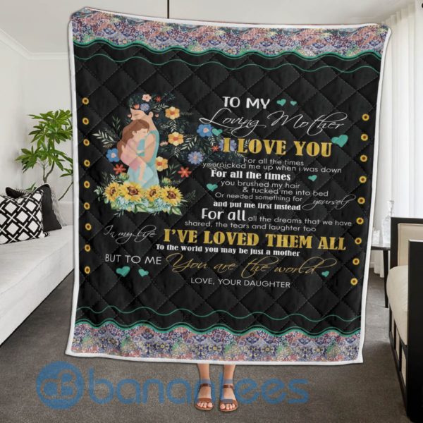 To My Loving Mother I Love You Blanket Quilt Product Photo