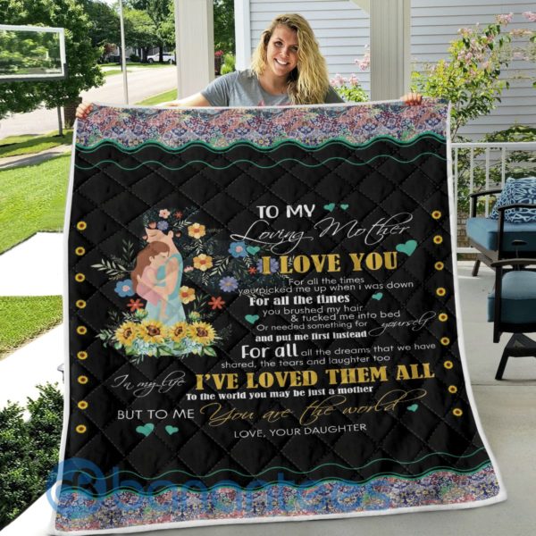 To My Loving Mother I Love You Blanket Quilt Product Photo