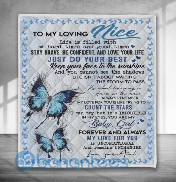 To My Loving Nice Life Is Filled With Hard Times And Good Times Blanket Quilt Product Photo