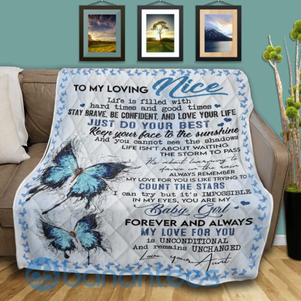 To My Loving Nice Life Is Filled With Hard Times And Good Times Blanket Quilt Product Photo