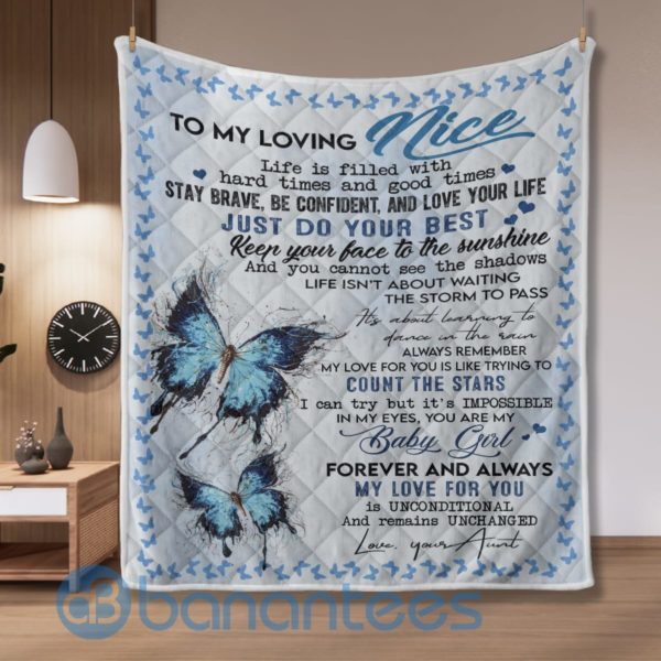 To My Loving Nice Life Is Filled With Hard Times And Good Times Blanket Quilt Product Photo