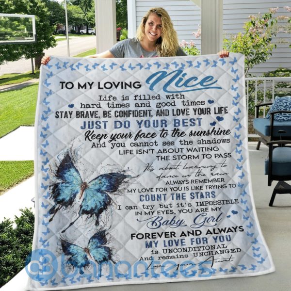 To My Loving Nice Life Is Filled With Hard Times And Good Times Blanket Quilt Product Photo