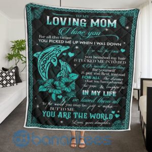 To My Loving The World Dolphin Quilt Blanket Quilt Product Photo