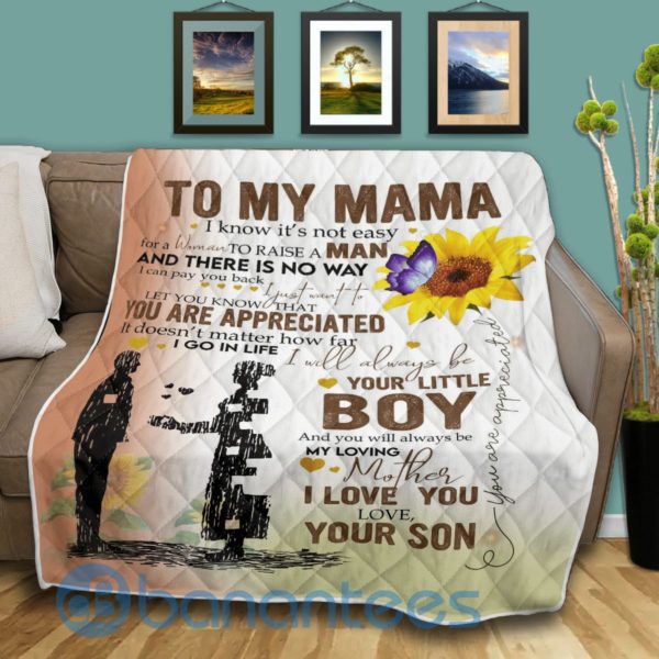 To My Mama Quilt Blanket Quilt Product Photo