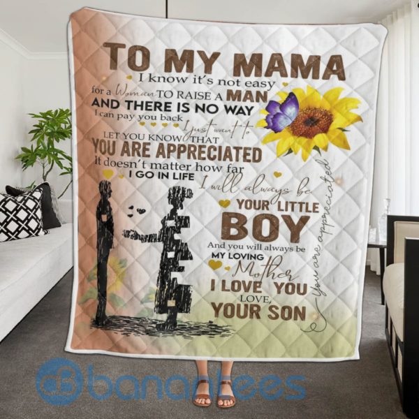To My Mama Quilt Blanket Quilt Product Photo