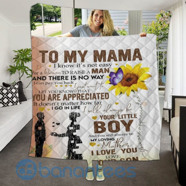 To My Mama Quilt Blanket Quilt Product Photo