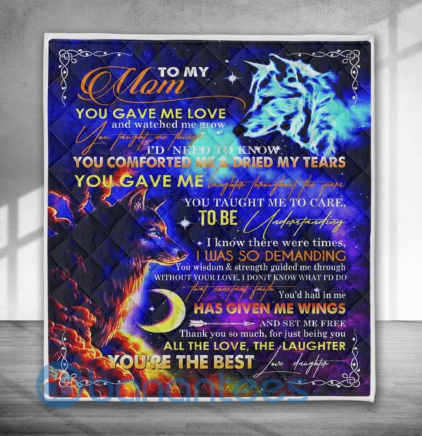To My Man You're The Best Wolf Quilt Blanket Quilt Product Photo