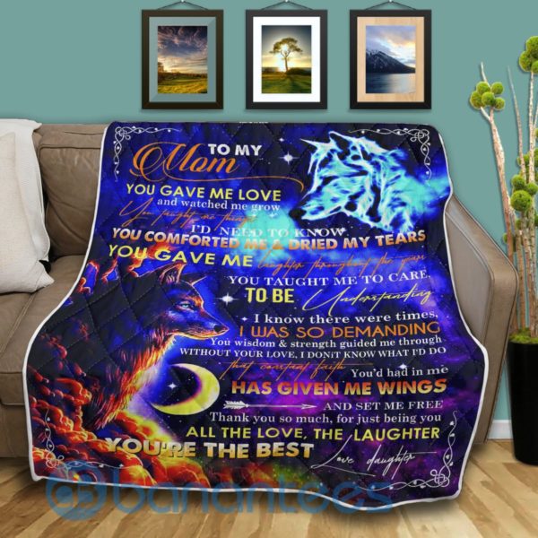 To My Man You're The Best Wolf Quilt Blanket Quilt Product Photo