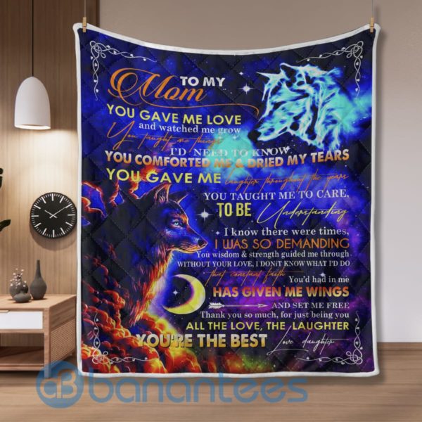 To My Man You're The Best Wolf Quilt Blanket Quilt Product Photo
