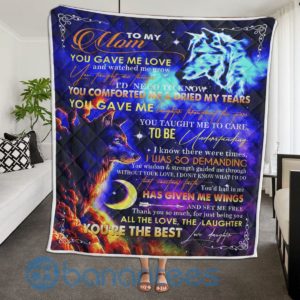 To My Man You're The Best Wolf Quilt Blanket Quilt Product Photo