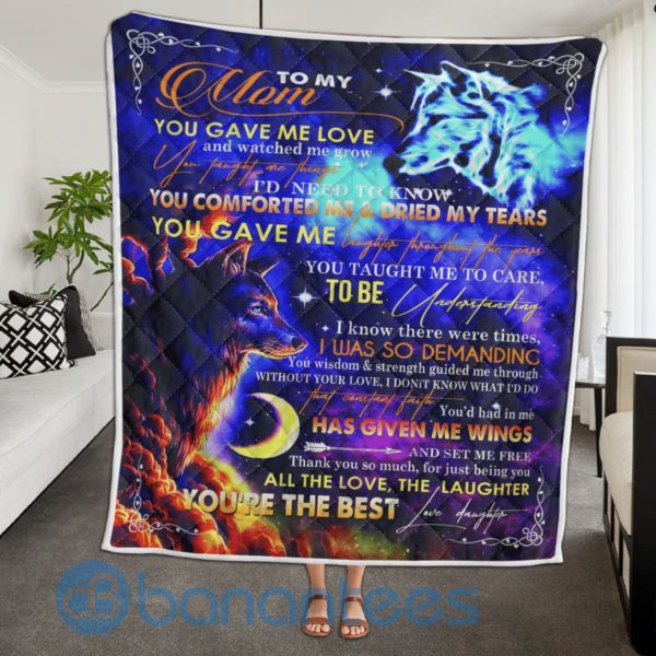To My Man You're The Best Wolf Quilt Blanket Quilt Product Photo