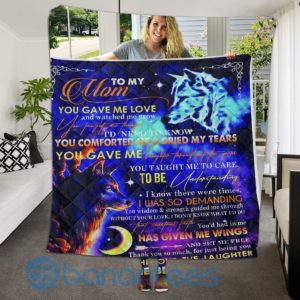 To My Man You're The Best Wolf Quilt Blanket Quilt Product Photo