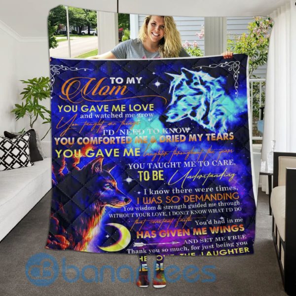 To My Man You're The Best Wolf Quilt Blanket Quilt Product Photo