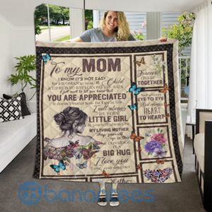 To My Mom A Big Hug I Love You Quilt Blanket Quilt Product Photo