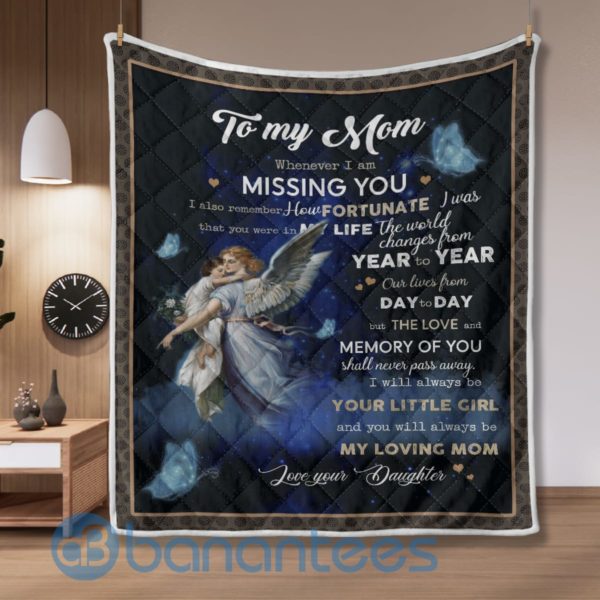 To My Mom Angel Design Quilt Blanket Product Photo