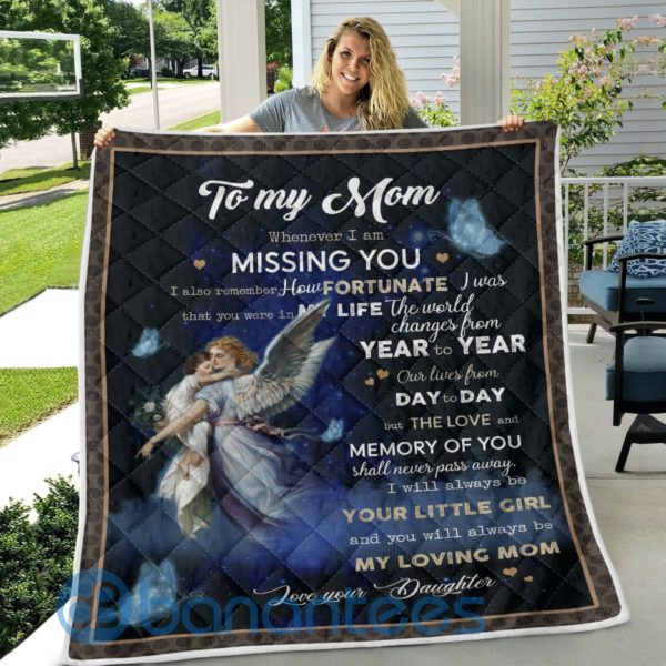 To My Mom Angel Design Quilt Blanket Product Photo