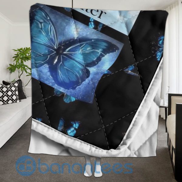 To My Mom Butterfly Quilt Blanket Quilt Product Photo