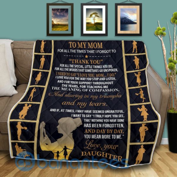To My Mom I Love You Blanket Quilt Product Photo
