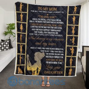 To My Mom I Love You Blanket Quilt Product Photo