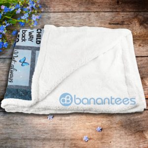 To My Mom I Love You Butterfly Sherpa Blanket Product Photo
