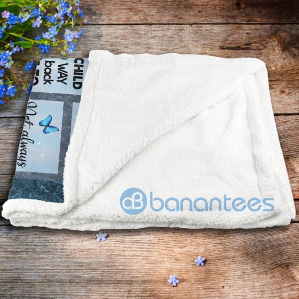 To My Mom I Love You Butterfly Sherpa Blanket Product Photo