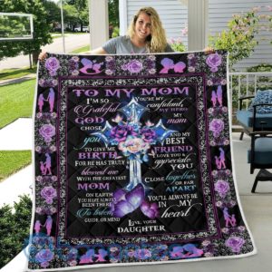 To My Mom Love, Your Daughter Blanket Quilt Product Photo