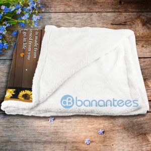 To My Mom You Are The World Elephant And Sunflowers Sherpa Blanket Product Photo