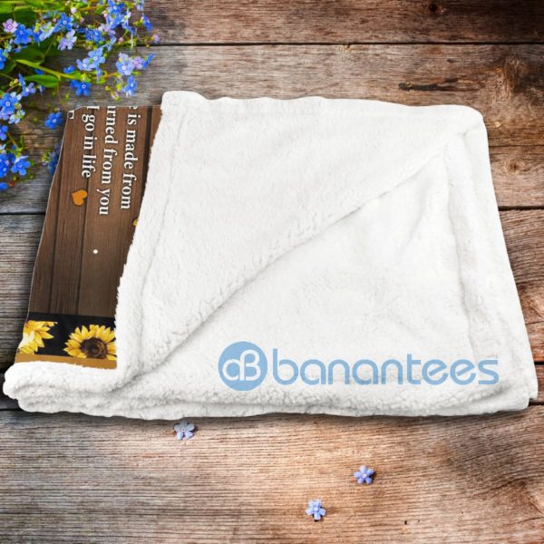 To My Mom You Are The World Elephant And Sunflowers Sherpa Blanket Product Photo
