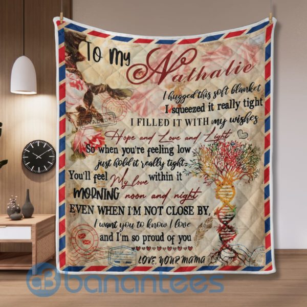 To My Nathalie Design Quilt Blanket Product Photo