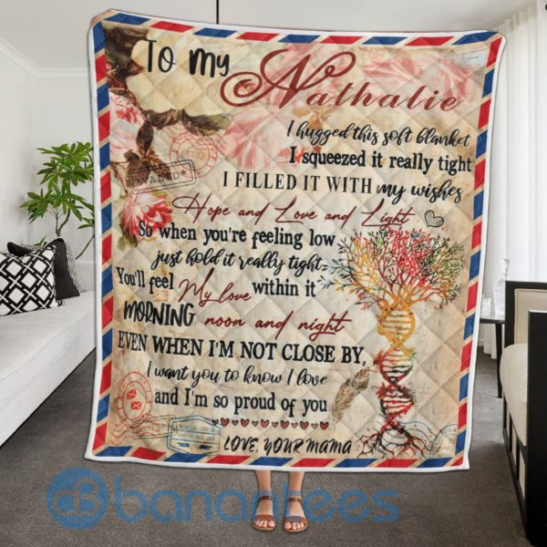 To My Nathalie Design Quilt Blanket Product Photo