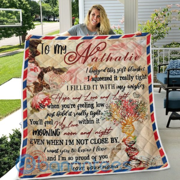 To My Nathalie Design Quilt Blanket Product Photo