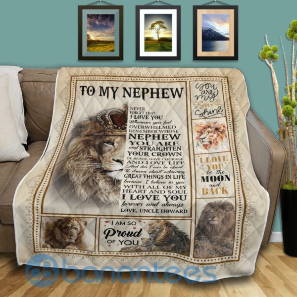 To My Newphew Lion Quilt Blanket Product Photo