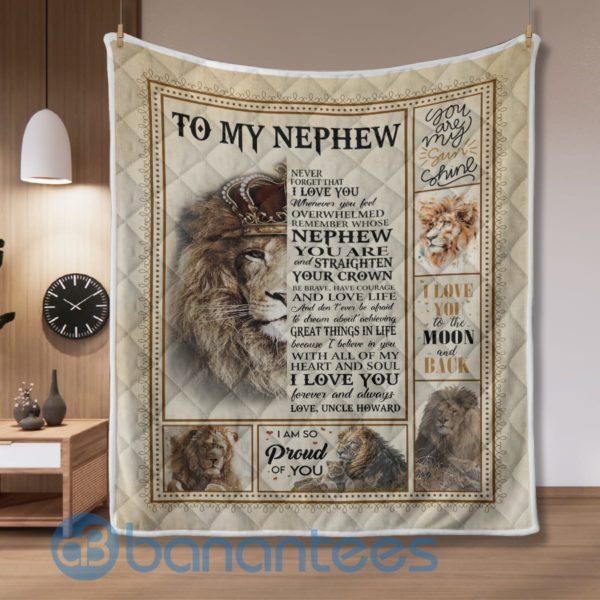 To My Newphew Lion Quilt Blanket Product Photo