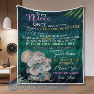To My Niece Once Upon A Time There Was A Little Girl Elephant Quilt Blanket Product Photo