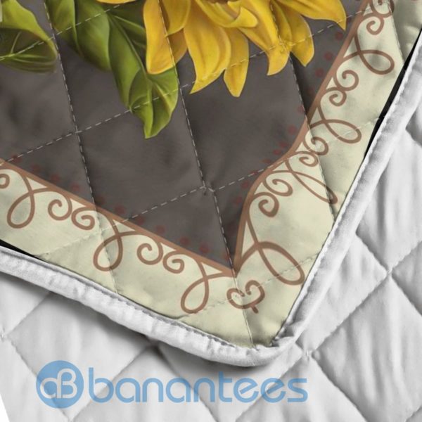 To My Niece Once Upon A Time When I Asked God An Angel Sunflower Quilt Blanket Product Photo