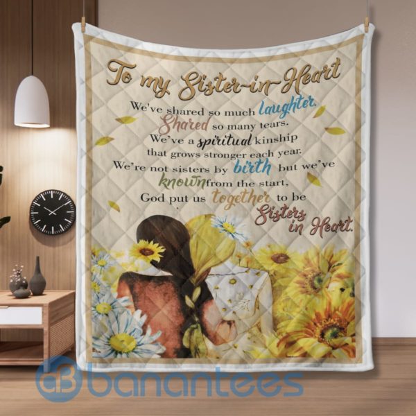 To My Sister In Heart Blanket Quilt Product Photo