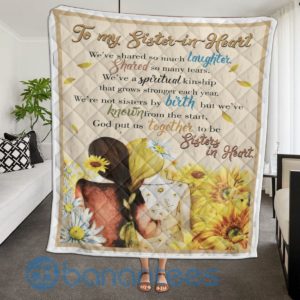 To My Sister In Heart Blanket Quilt Product Photo