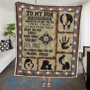 To My Son I Hope You Always Happy Quilt Blanket Product Photo