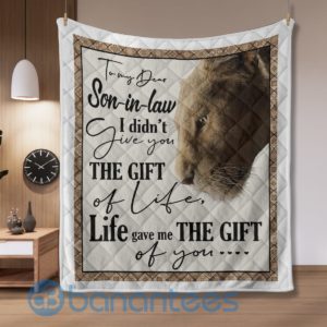 To My Son In Law Lion Quilt Blanket Product Photo