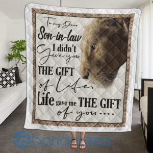 To My Son In Law Lion Quilt Blanket Product Photo