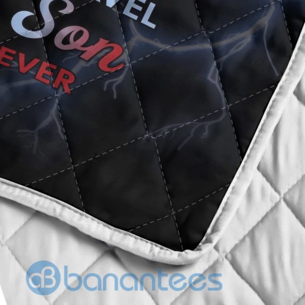 To My Son Lion And Wolf Quilt Blanket Product Photo