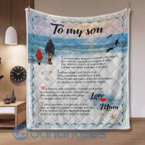 To My Son Love Mum Quilt Blanket Product Photo