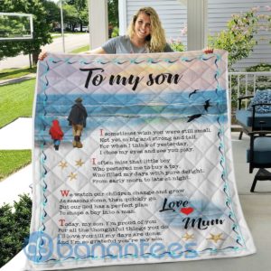 To My Son Love Mum Quilt Blanket Product Photo