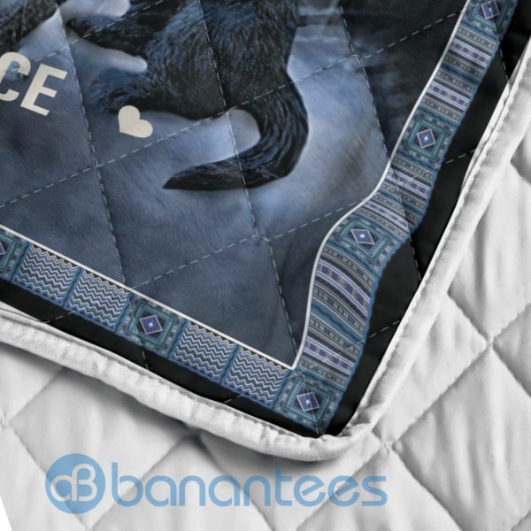 To My Son Never Feel That You Are Alone Black Wolf Quilt Blanket Product Photo