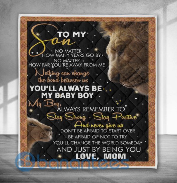 To My Son Never Forget That I Love Lion Quilt Blanket Product Photo