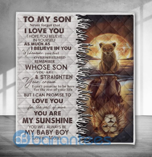 To My Son Never Forget That I Love You Quilt Blanket Product Photo