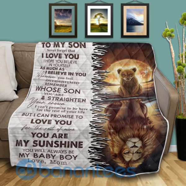 To My Son Never Forget That I Love You Quilt Blanket Product Photo
